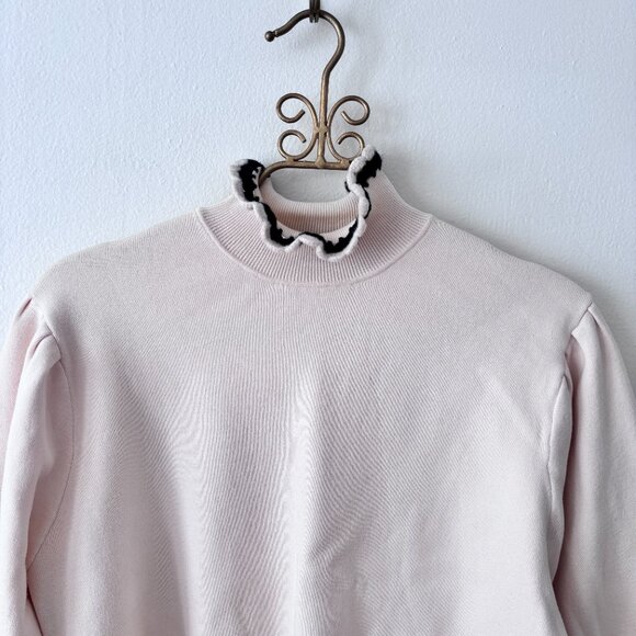 Sandro Ridane Frilled-Neck Blouson Sleeve Jumper - Picture 6 of 11